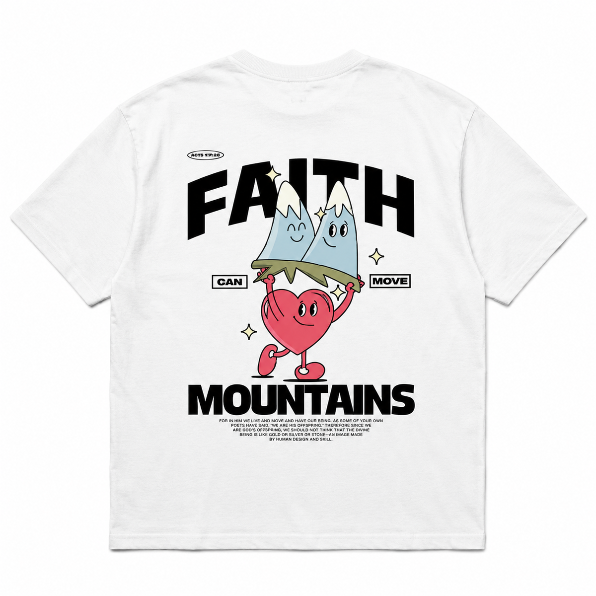 Camiseta Semi Oversized Faith Can Move Mountains