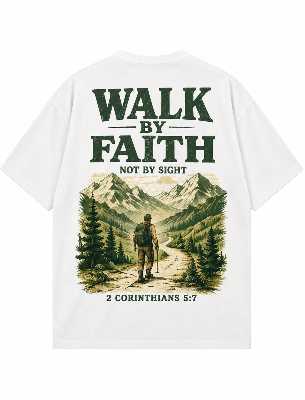 Camiseta Semi Oversized Walk By Faith