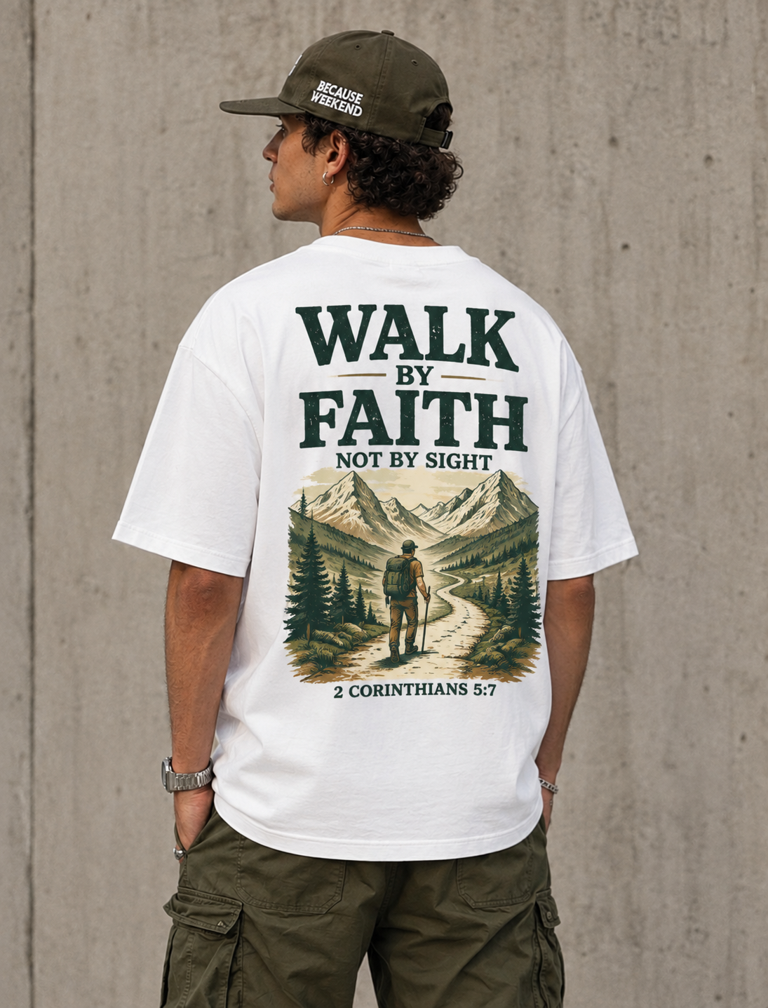 Camiseta Semi Oversized Walk By Faith